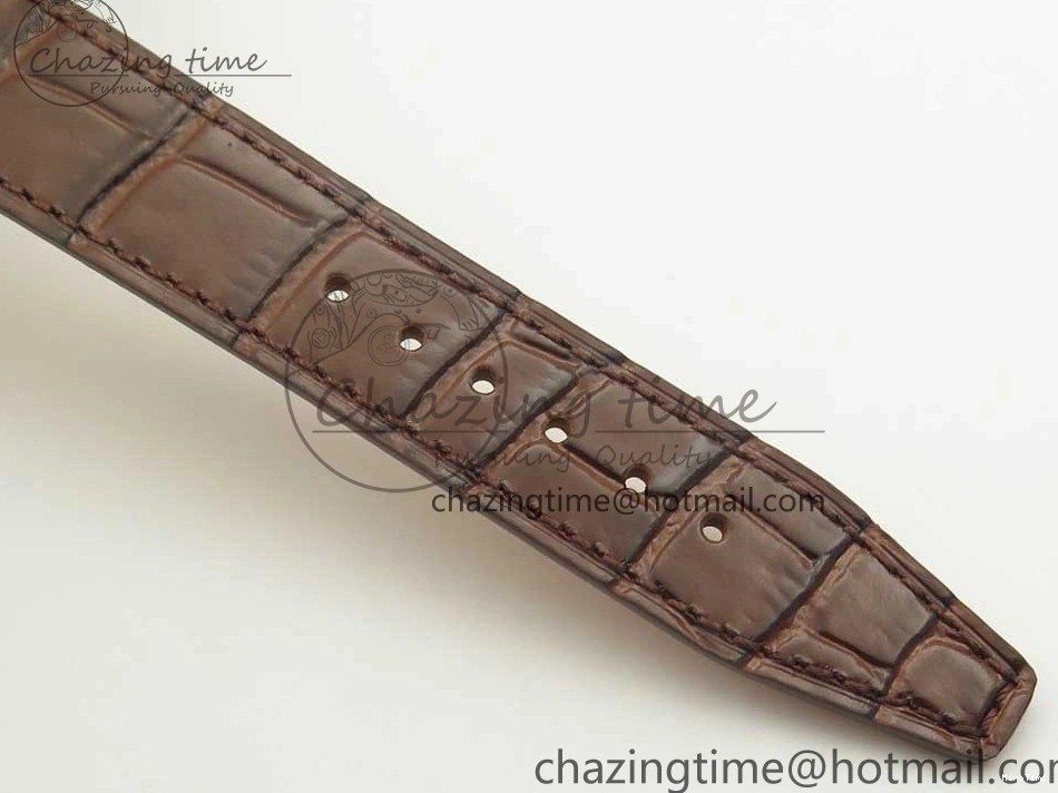 MIROTIME 0224 SportInspired Portofino IW458101 RG MK 1:1 Best Edition Gray Dial On Brown Leather Strap MIYOTA 7165